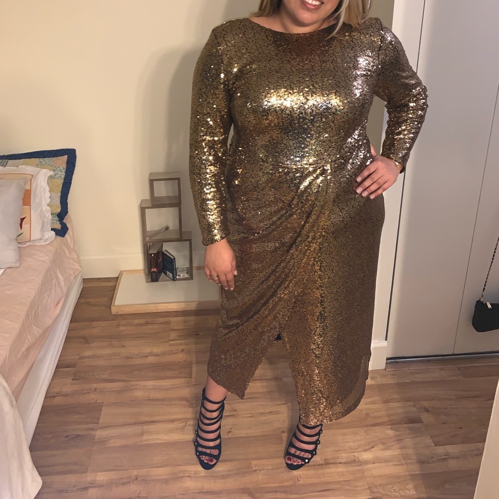 Sequin maxi wrap dress - Picture 2 of 2
